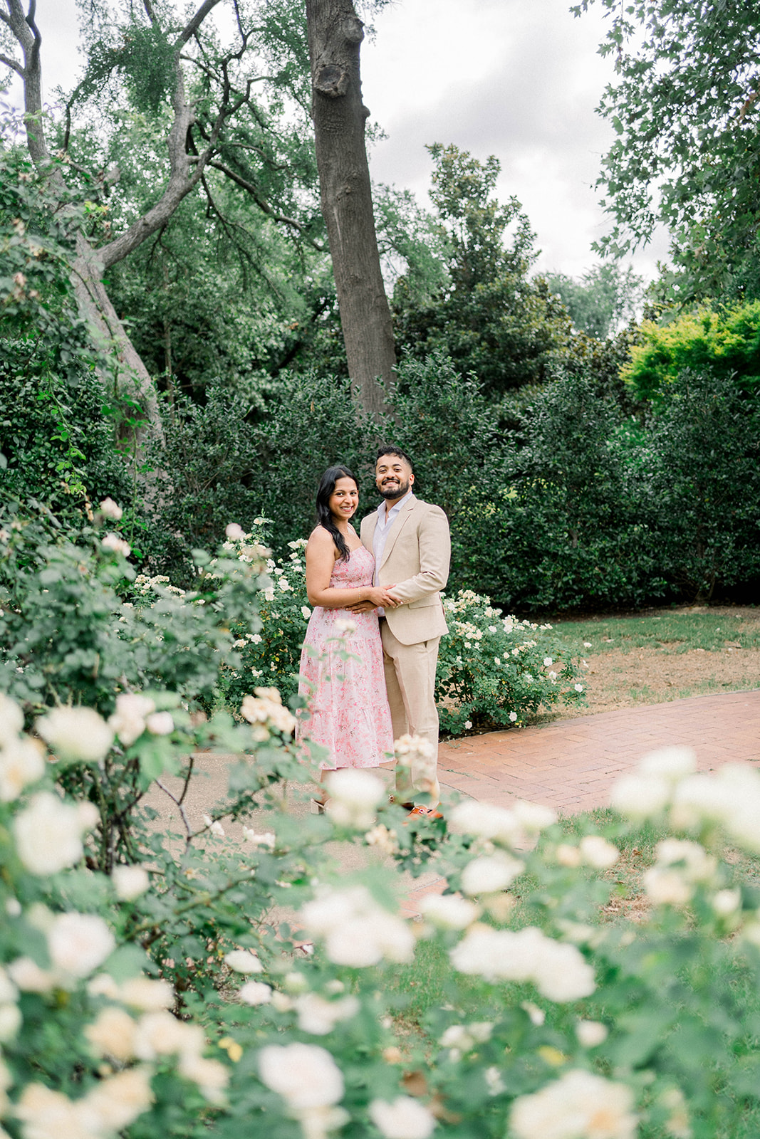 Engaged couple at the Arboretum Dallas, Texas